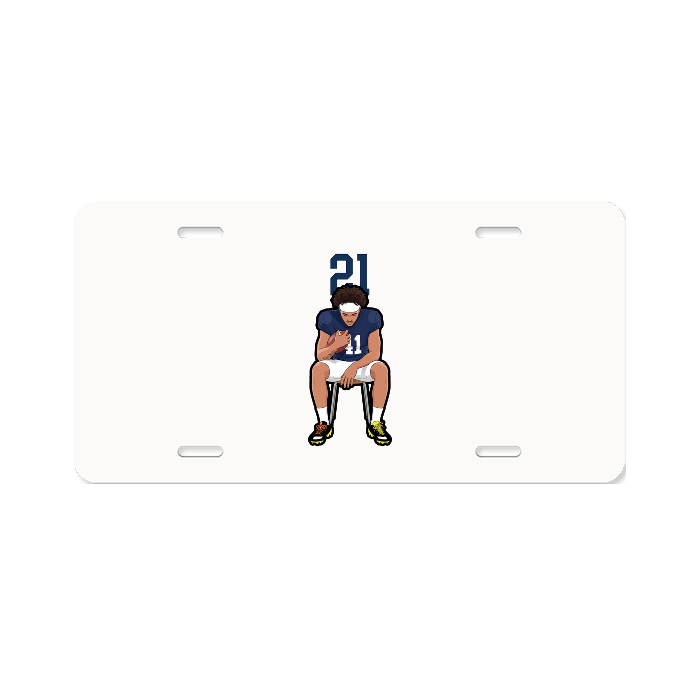 License Plate — Number Top in Classic