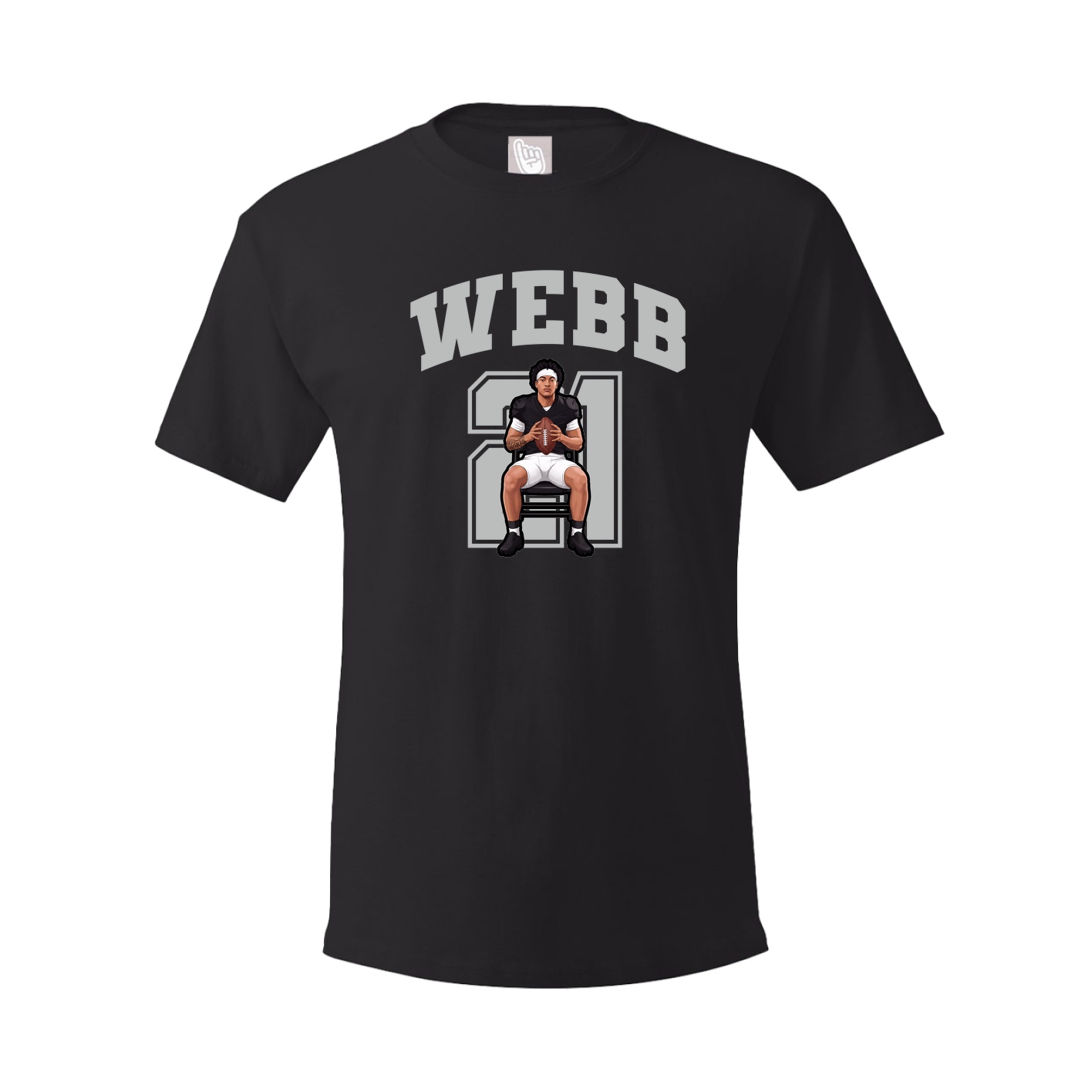 Youth Tee — Number in Black