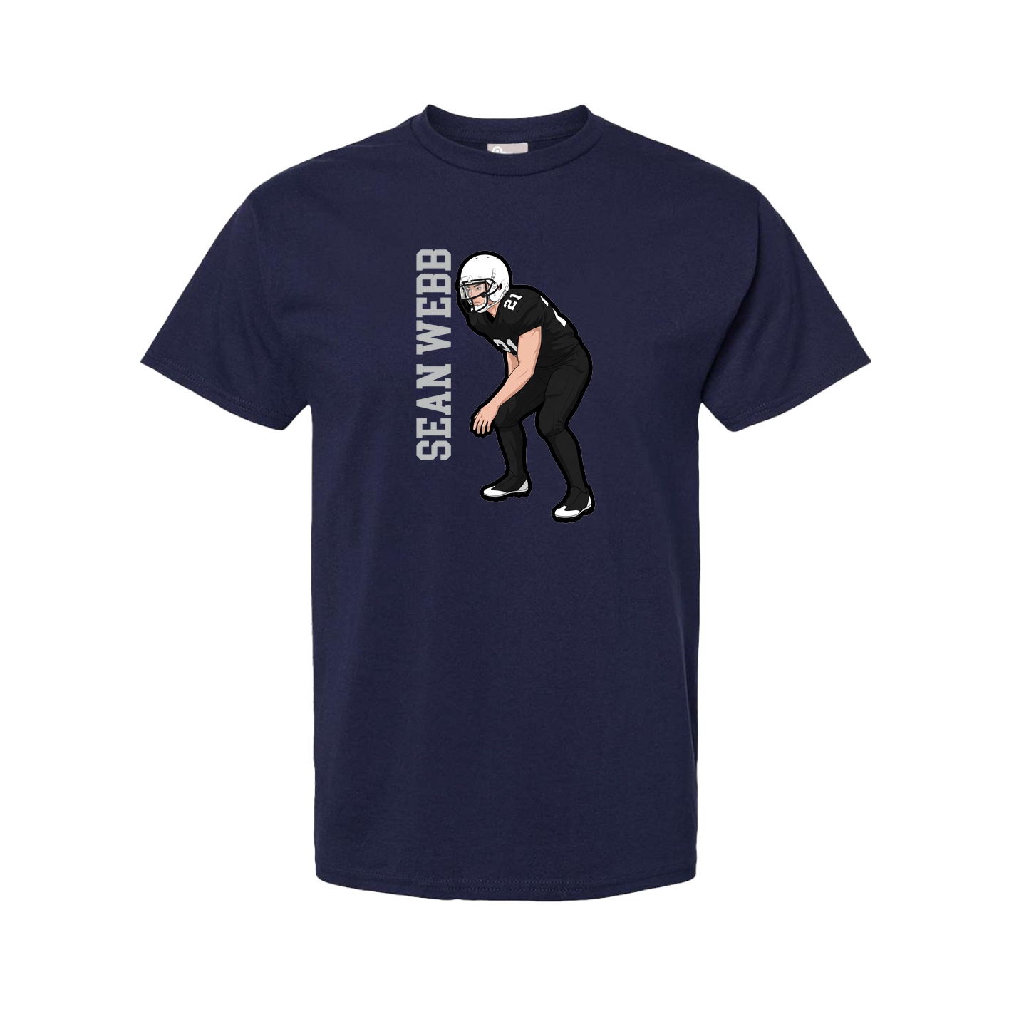 Youth Tee — Name Vertical in Navy
