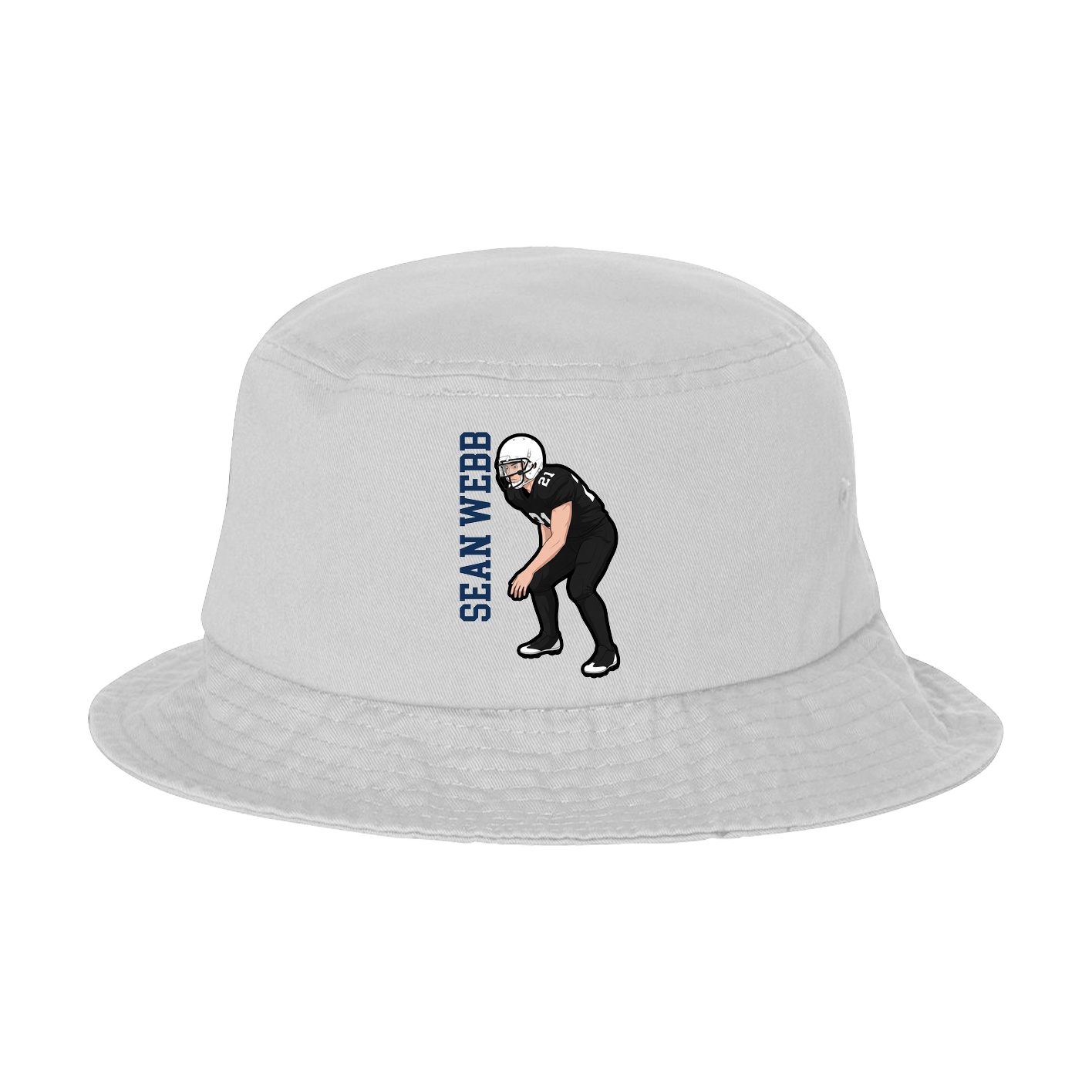 Bucket Cap — Name Vertical in White