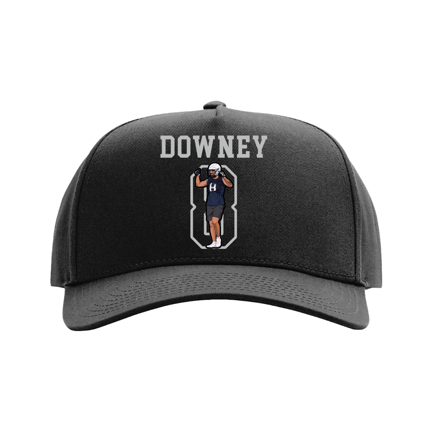 Full Fabric Five-Panel Champ Cap — Shirsey in Black