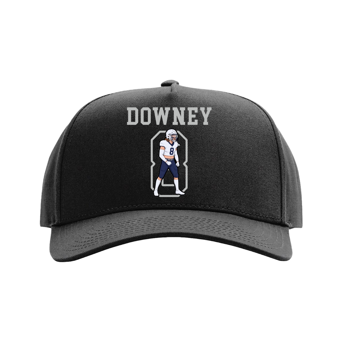 Full Fabric Five-Panel Champ Cap — Shirsey in Black