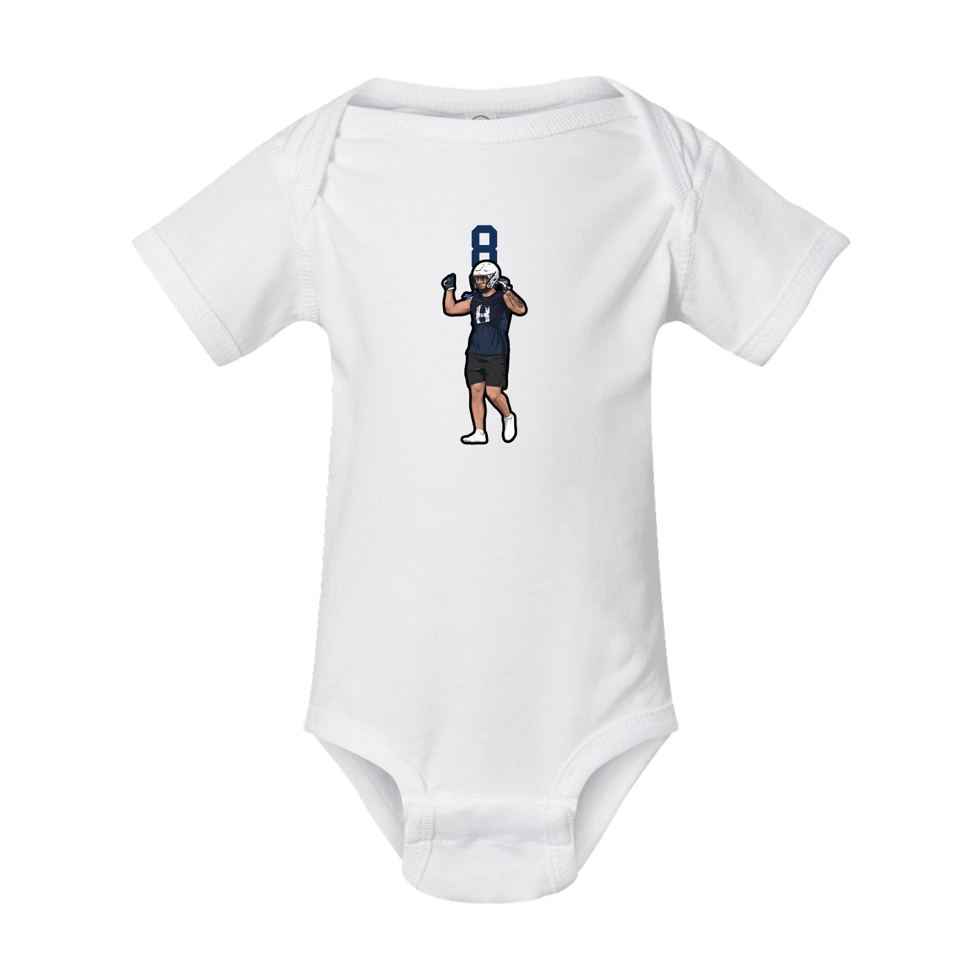 Baby Onesie — Number Top in White