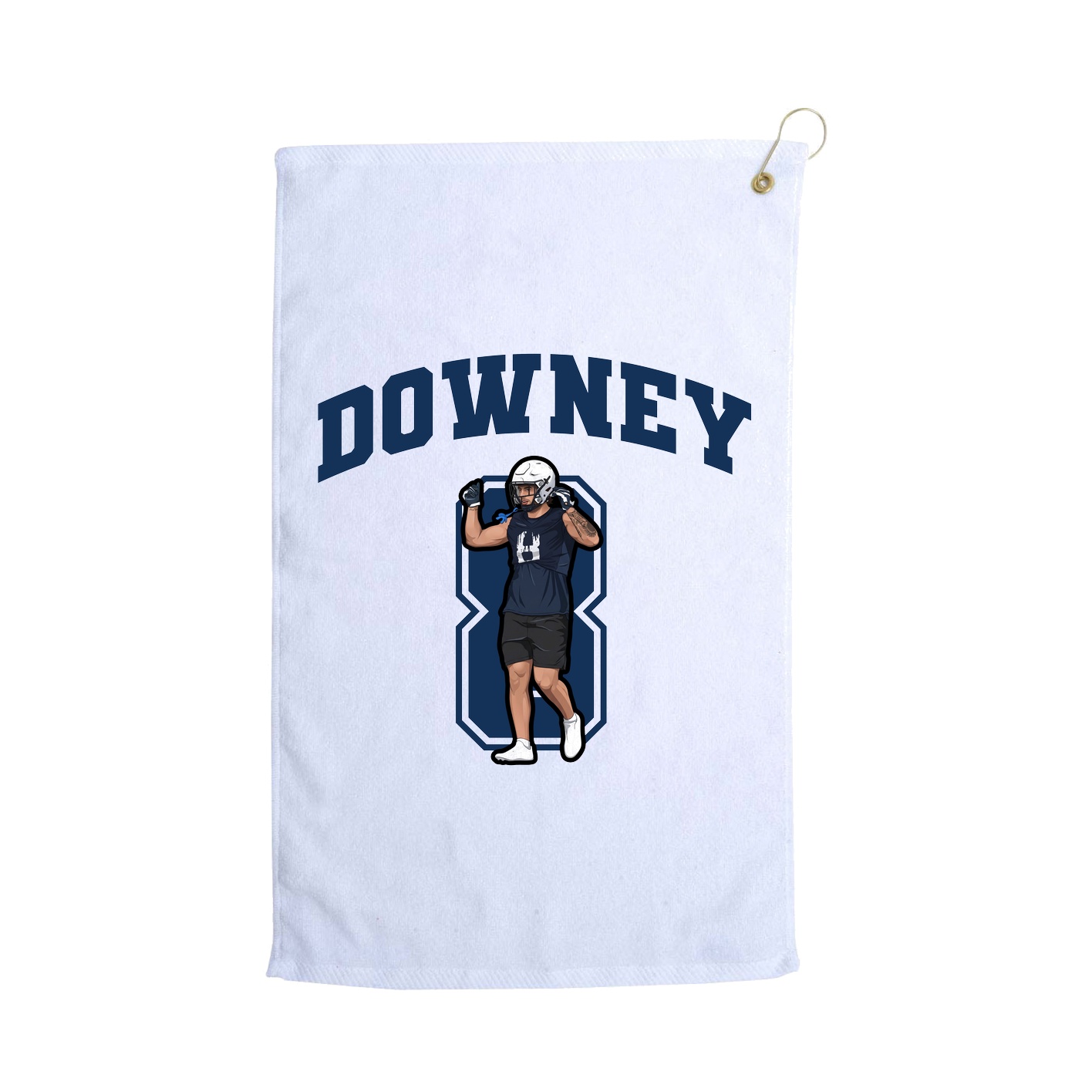 Golf Towel — Number in White
