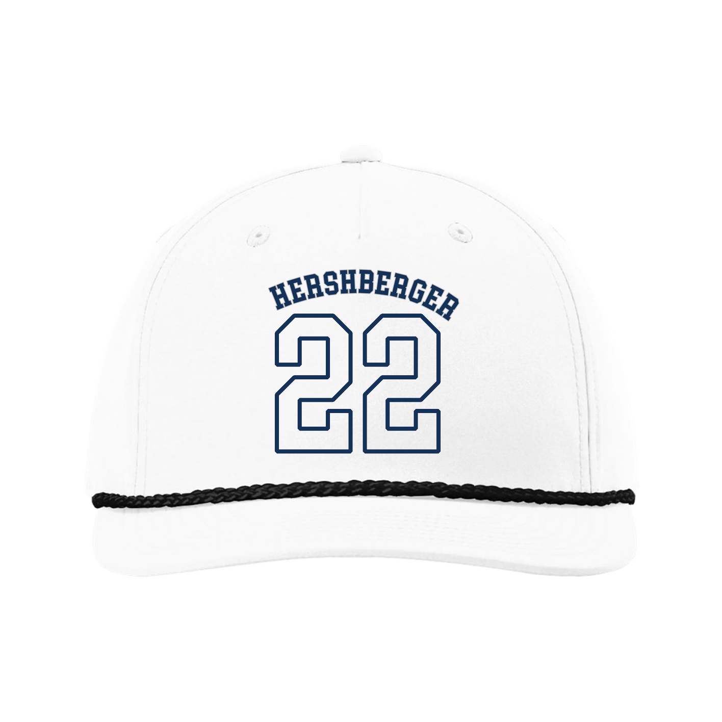 Five-Panel Classic Rope Cap — Shirsey Arch in White