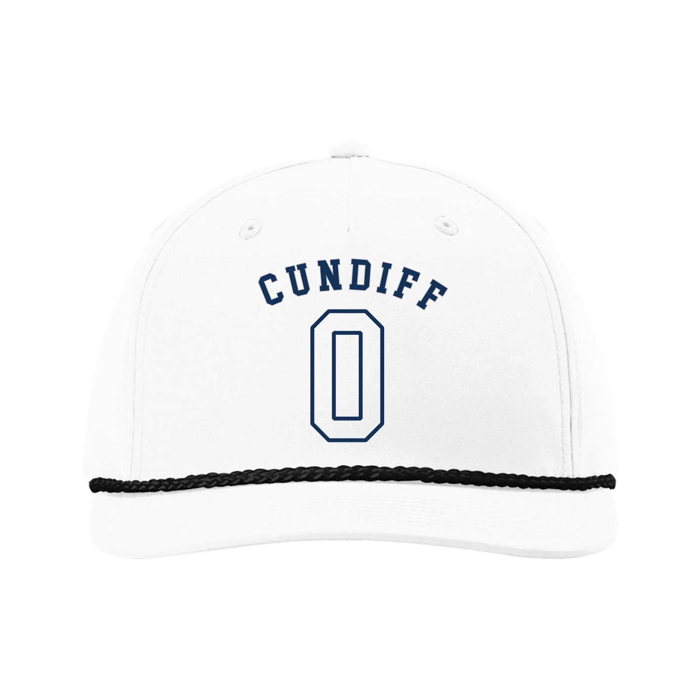 Five-Panel Classic Rope Cap — Shirsey Arch in White