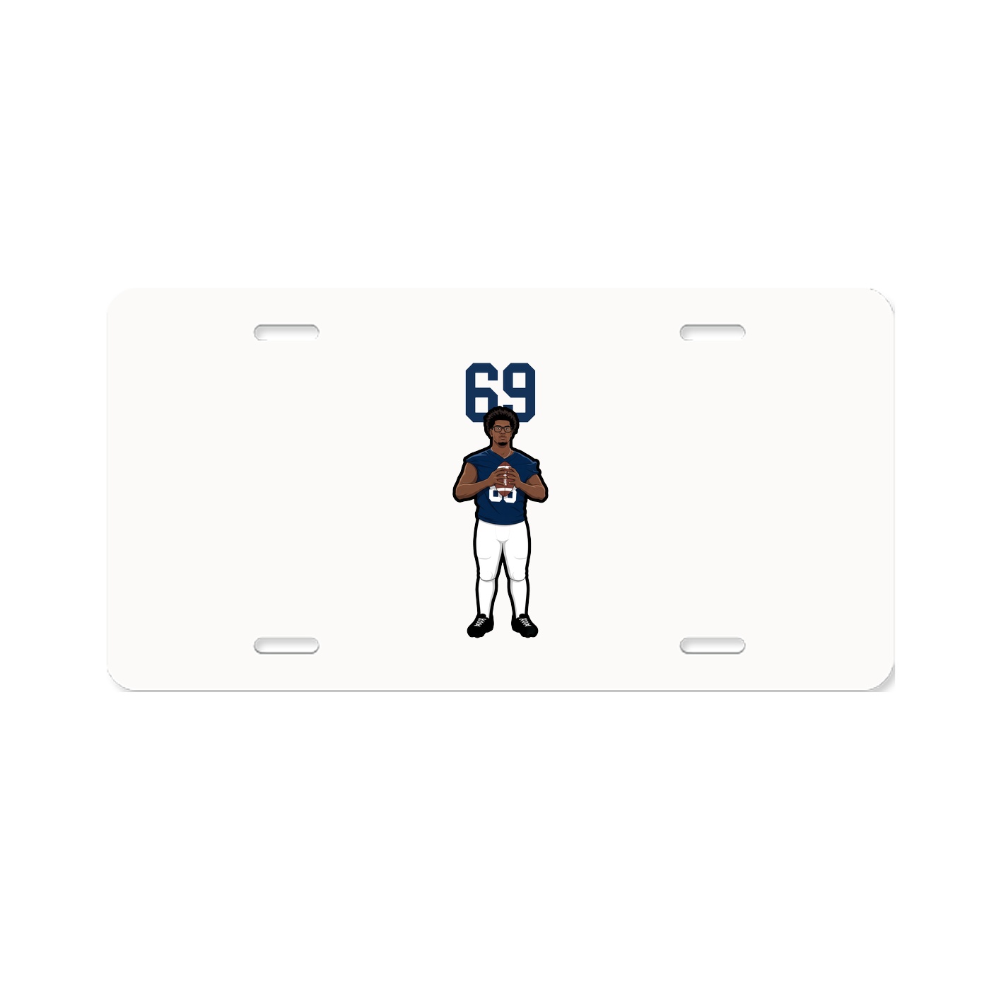 License Plate — Number Top in Classic