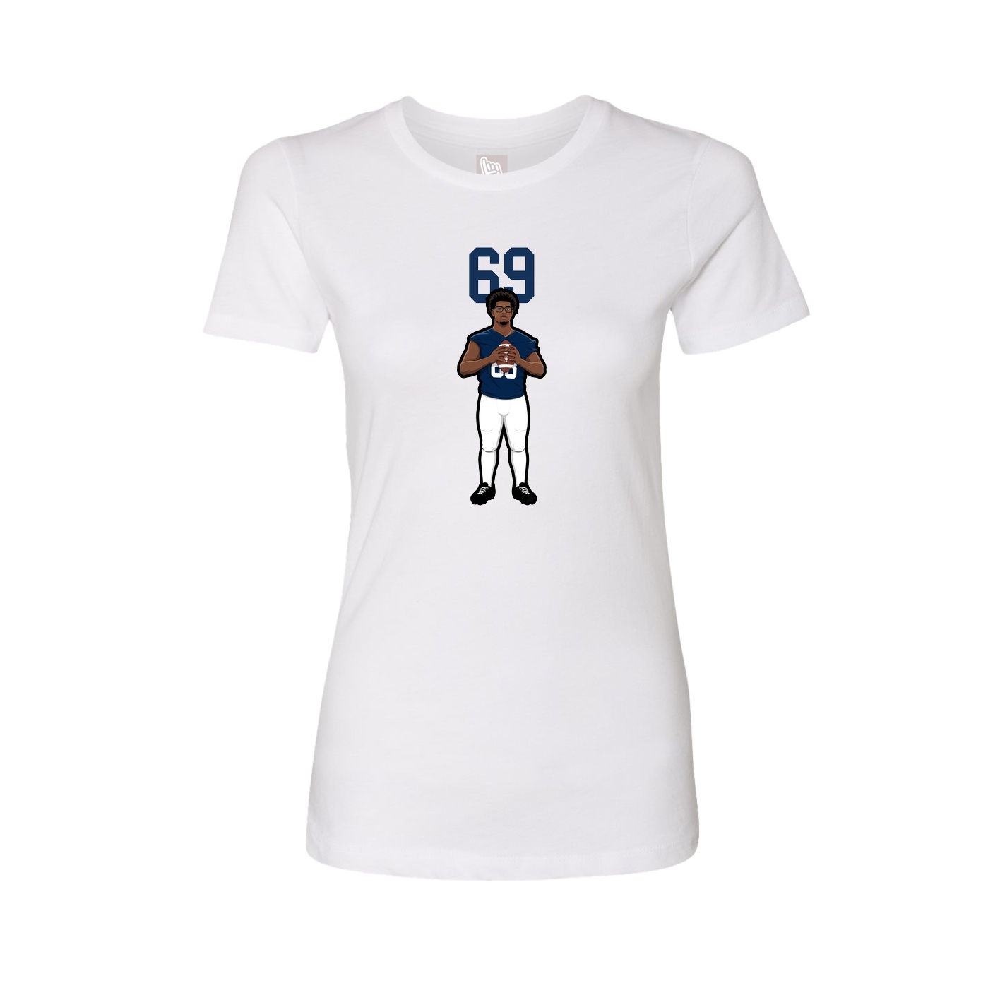 Fitted Women's Tee — Number Top in White