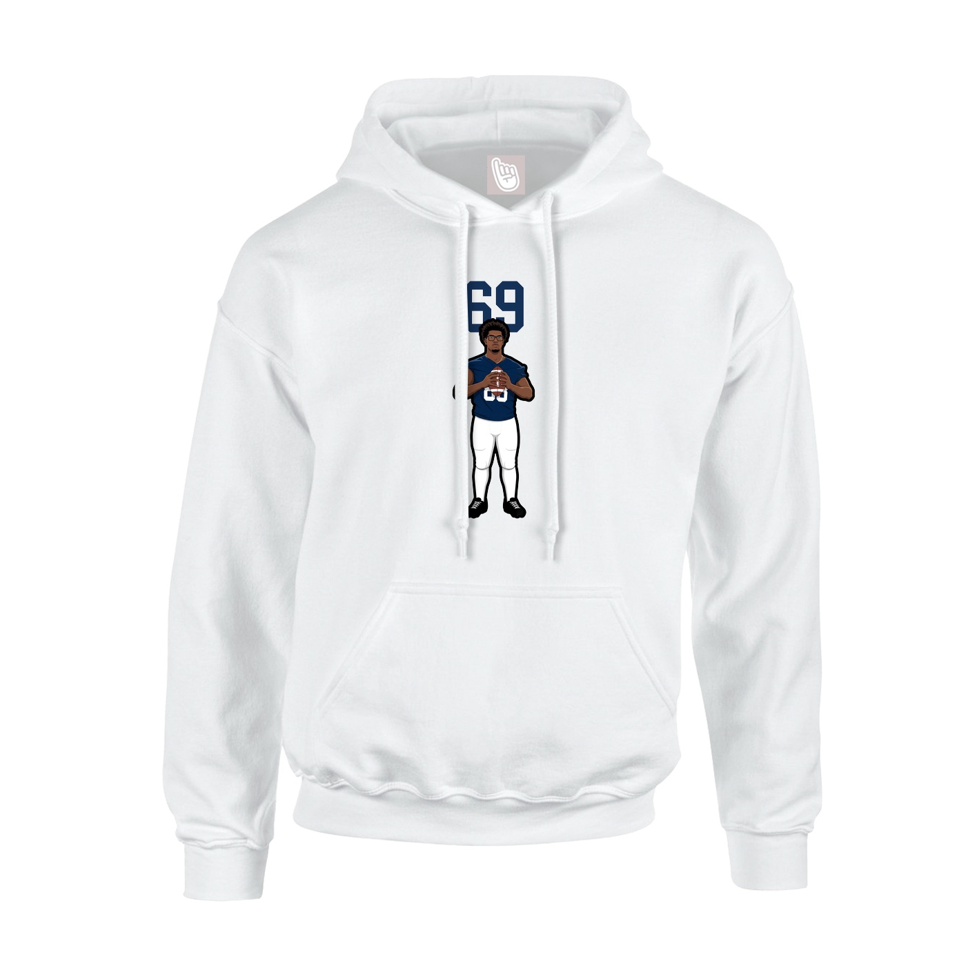 Hoodie — Number Top in White