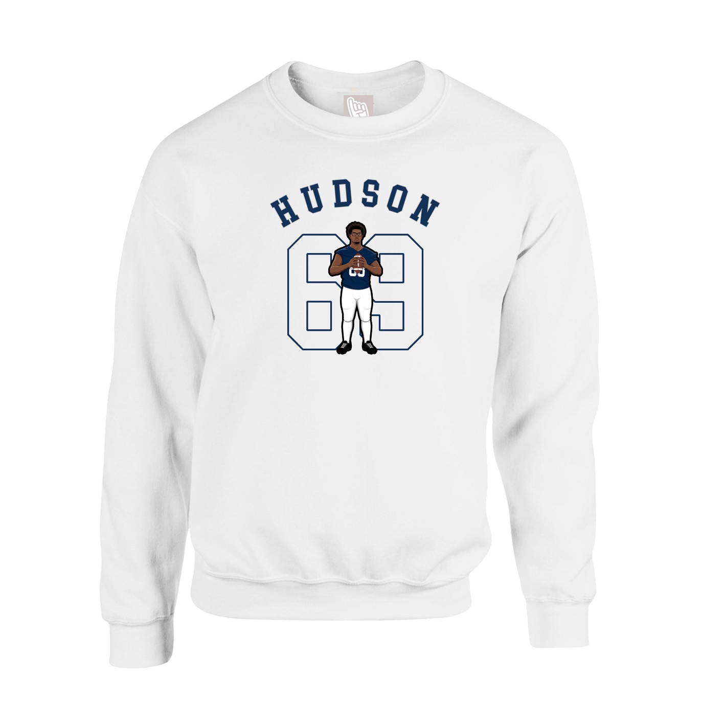 Fleece Crew — Shirsey Arch in White
