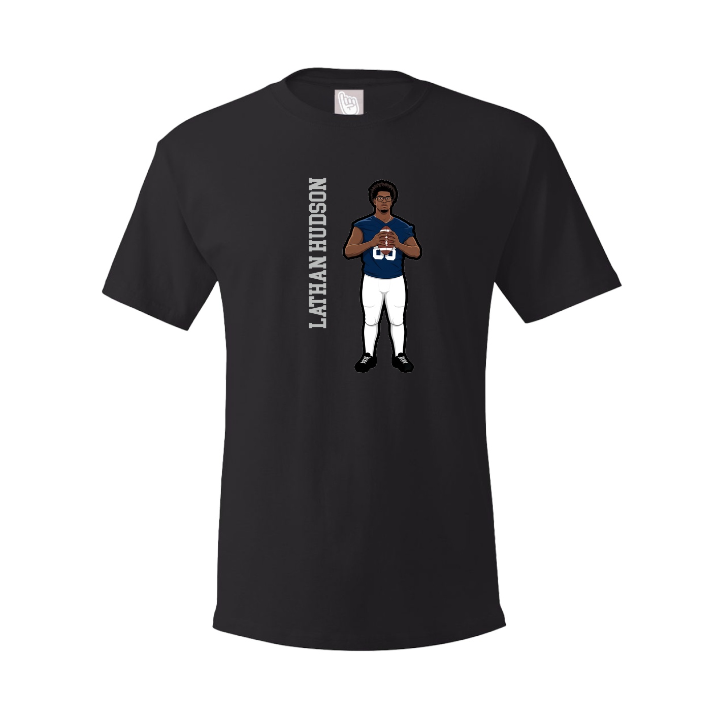 Youth Tee — Name Vertical in Black