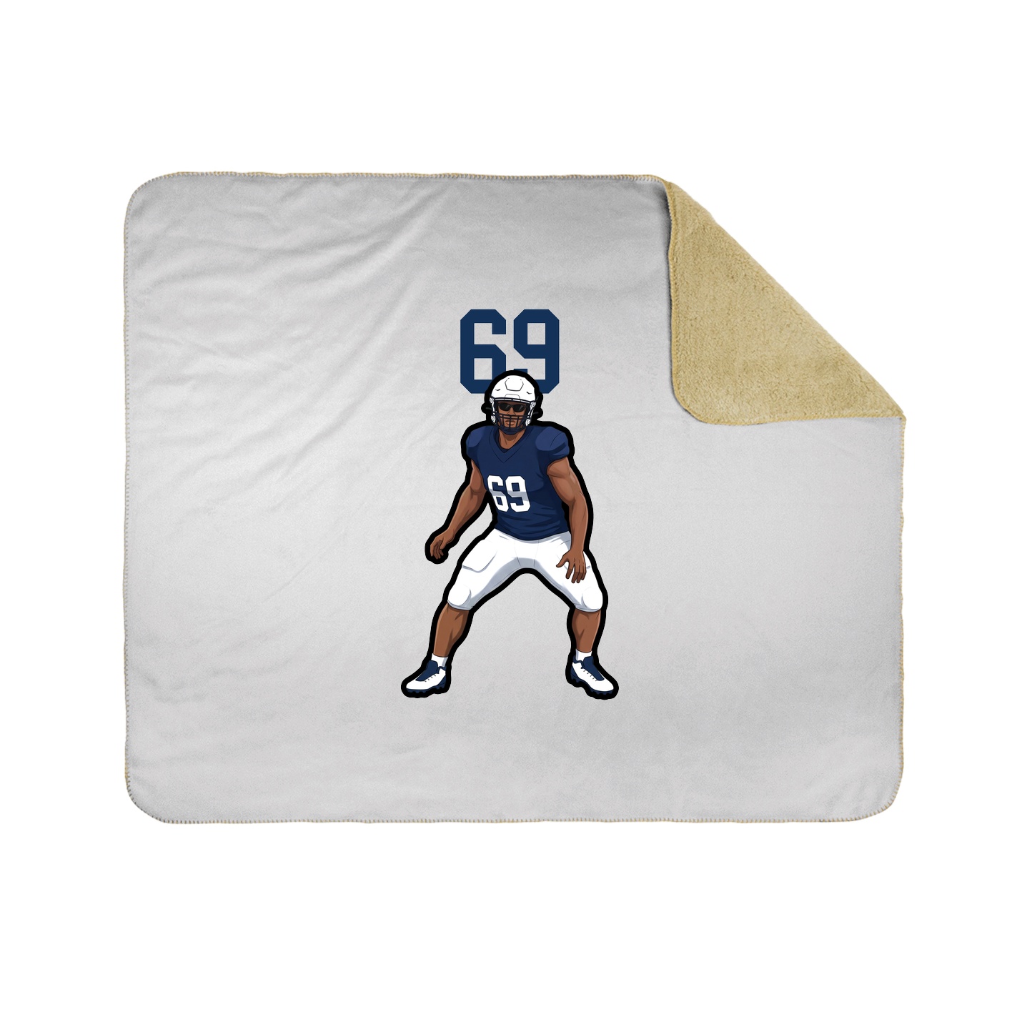 Throw Blanket — Number Top in White