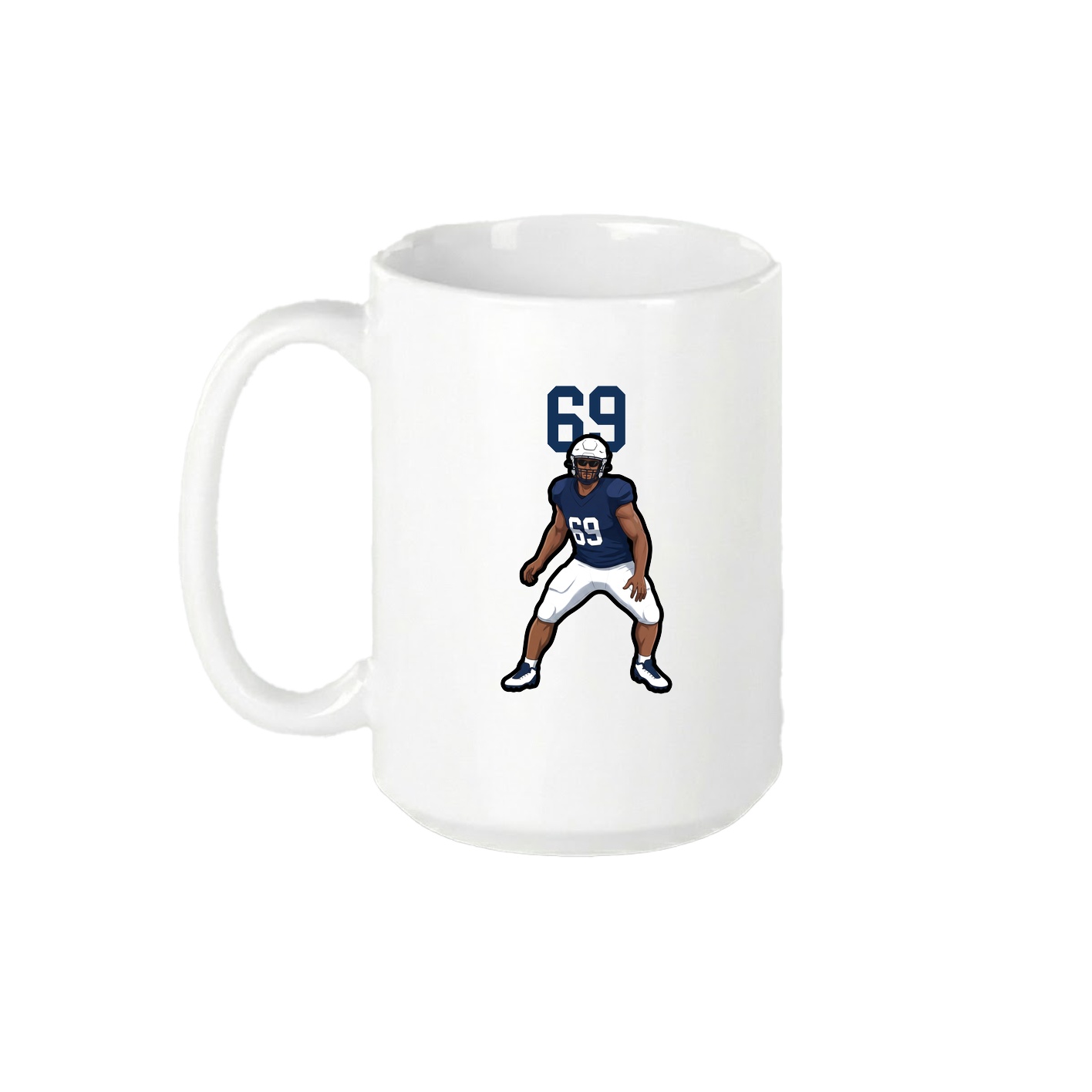15oz Coffee Mug — Number Top in White