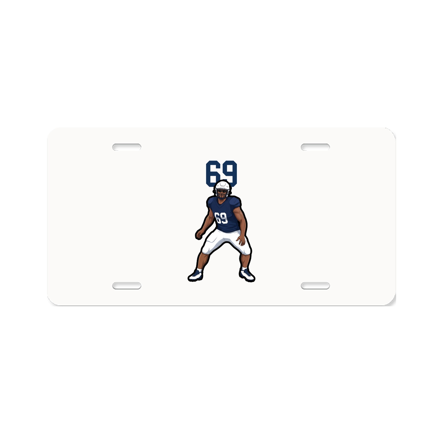 License Plate — Number Top in Classic