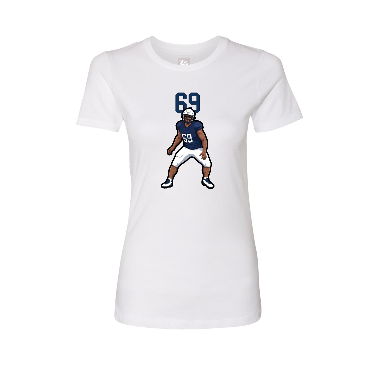 Fitted Women's Tee — Number Top in White