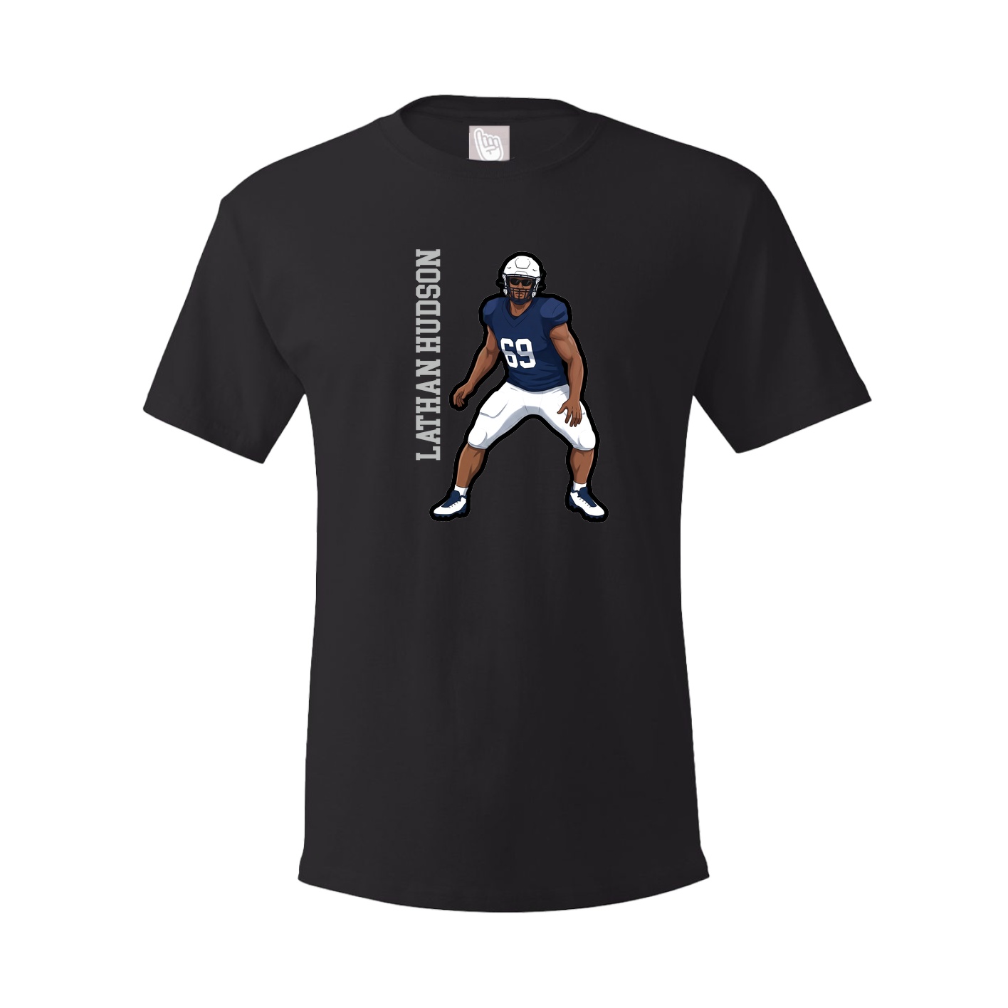 Youth Tee — Name Vertical in Black