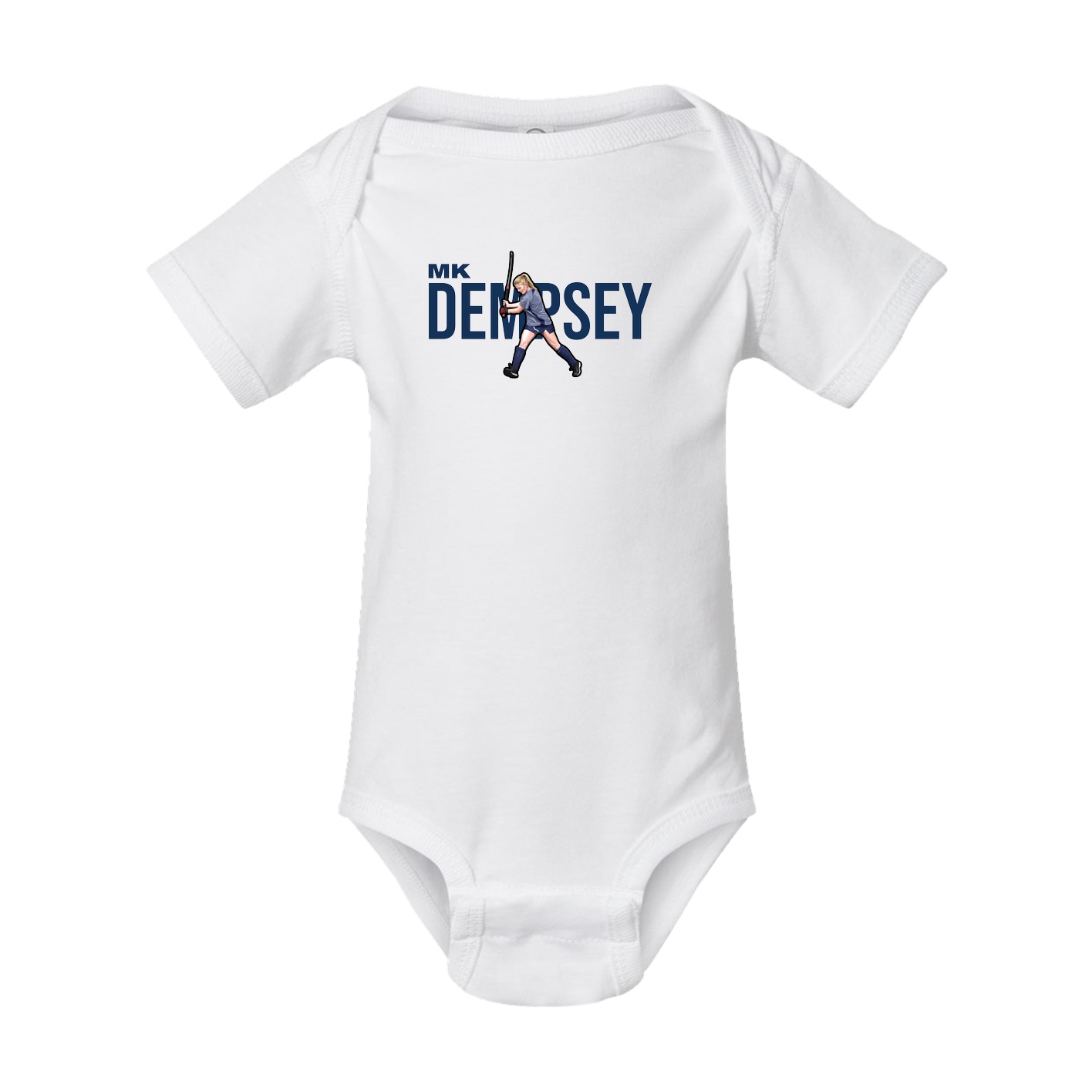 Baby Onesie — Player Name in White