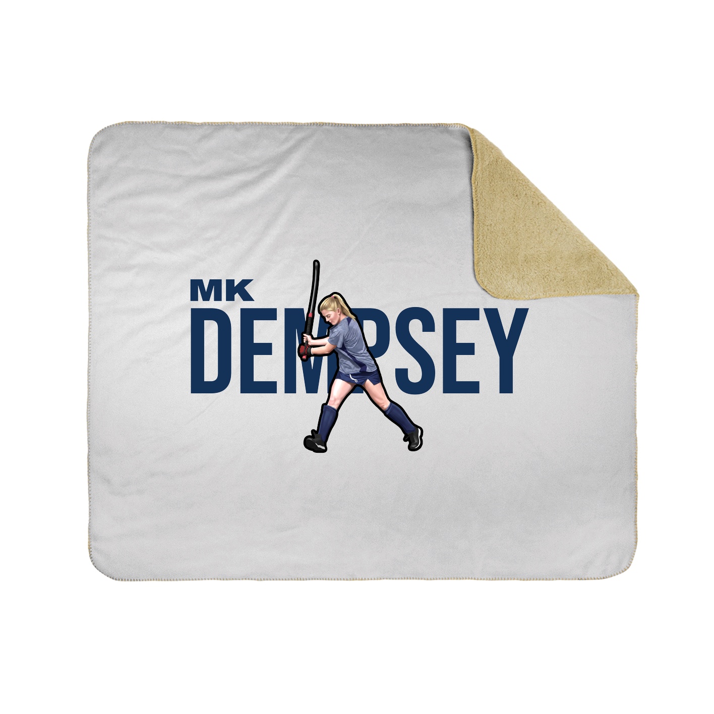 Throw Blanket — Player Name in White