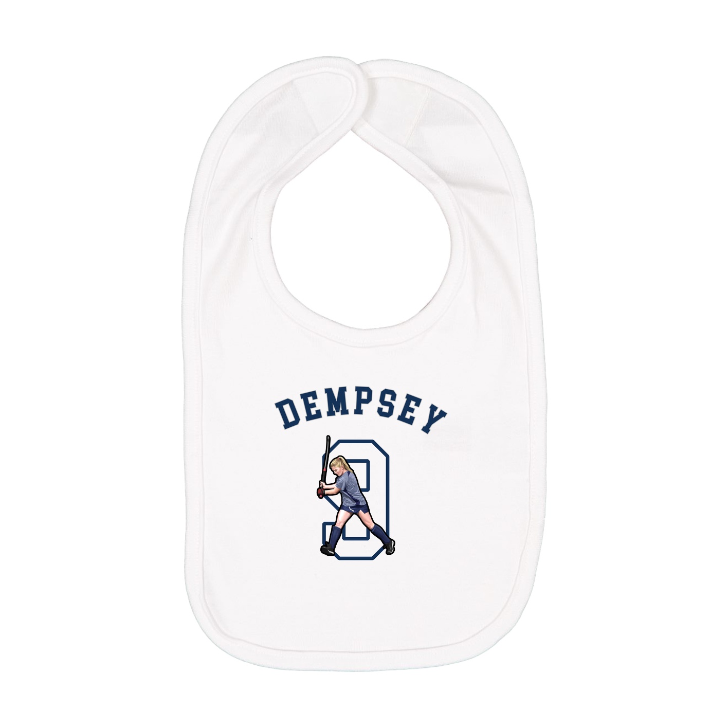 Infant Bib — Shirsey Arch in White