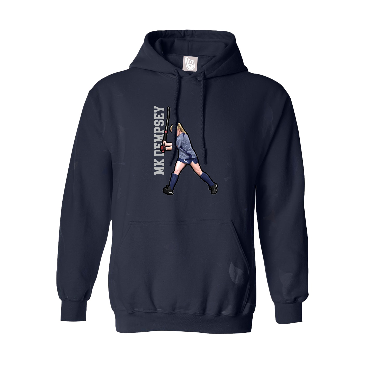 Youth Hoodie — Name Vertical in Navy