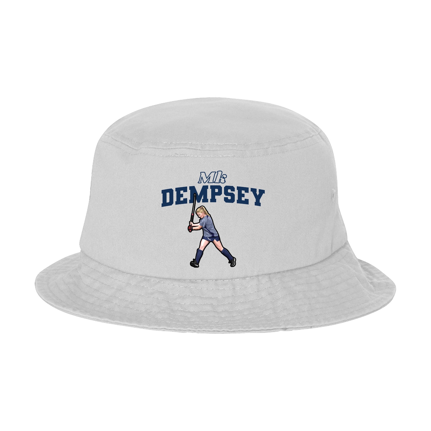 Bucket Cap — Name Arch in White