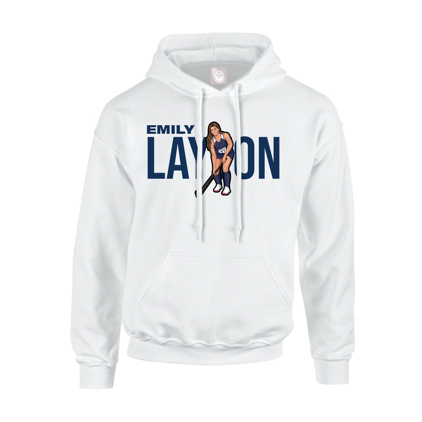 Youth Hoodie — Player Name in White