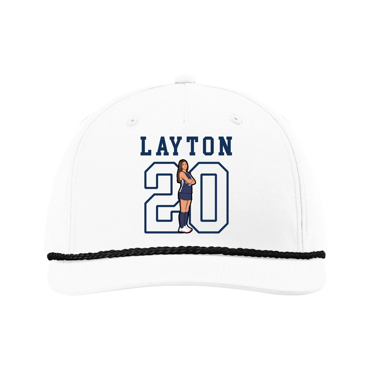 Five-Panel Classic Rope Cap — Shirsey in White