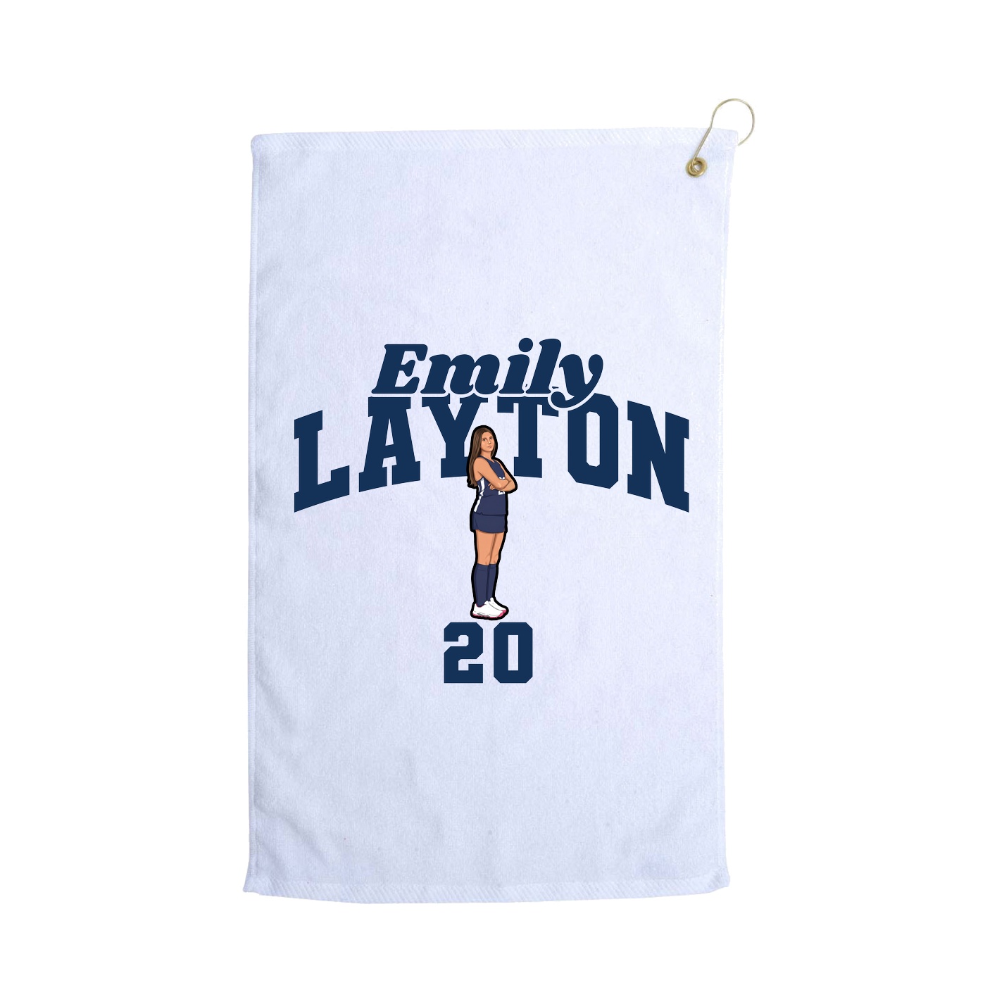 Golf Towel — Signature Arch in White