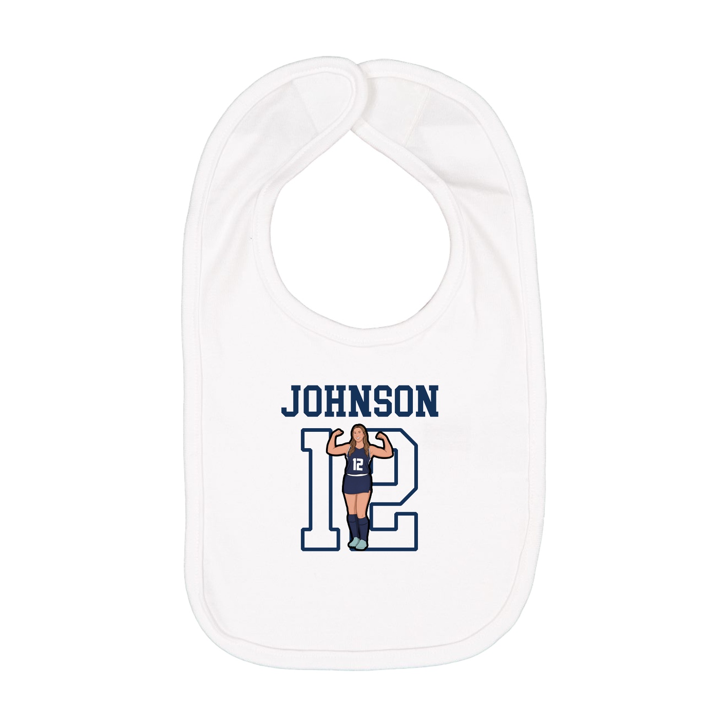Infant Bib — Shirsey in White