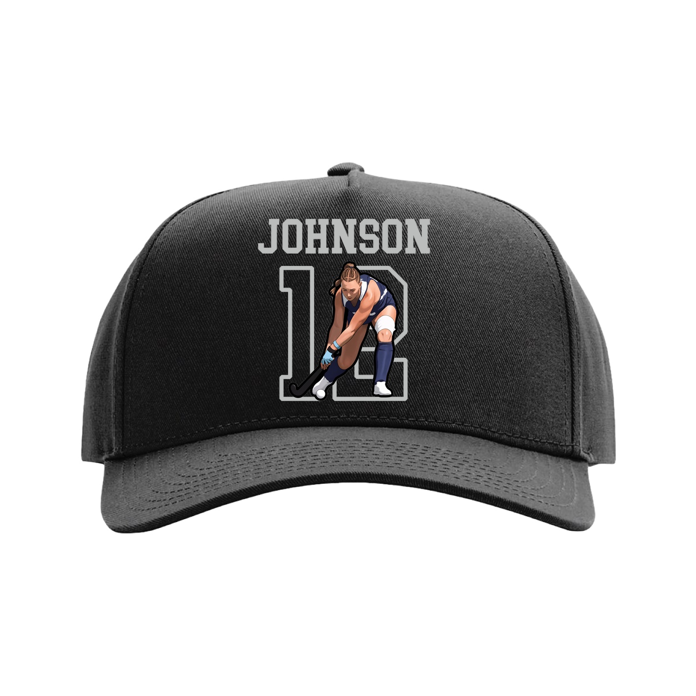 Full Fabric Five-Panel Champ Cap — Shirsey in Black