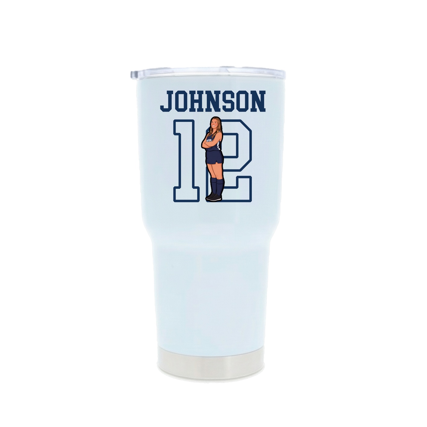 30oz Stainless Steel Tumbler — Shirsey in White