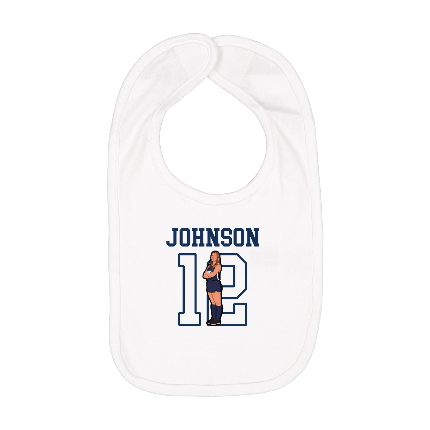 Infant Bib — Shirsey in White
