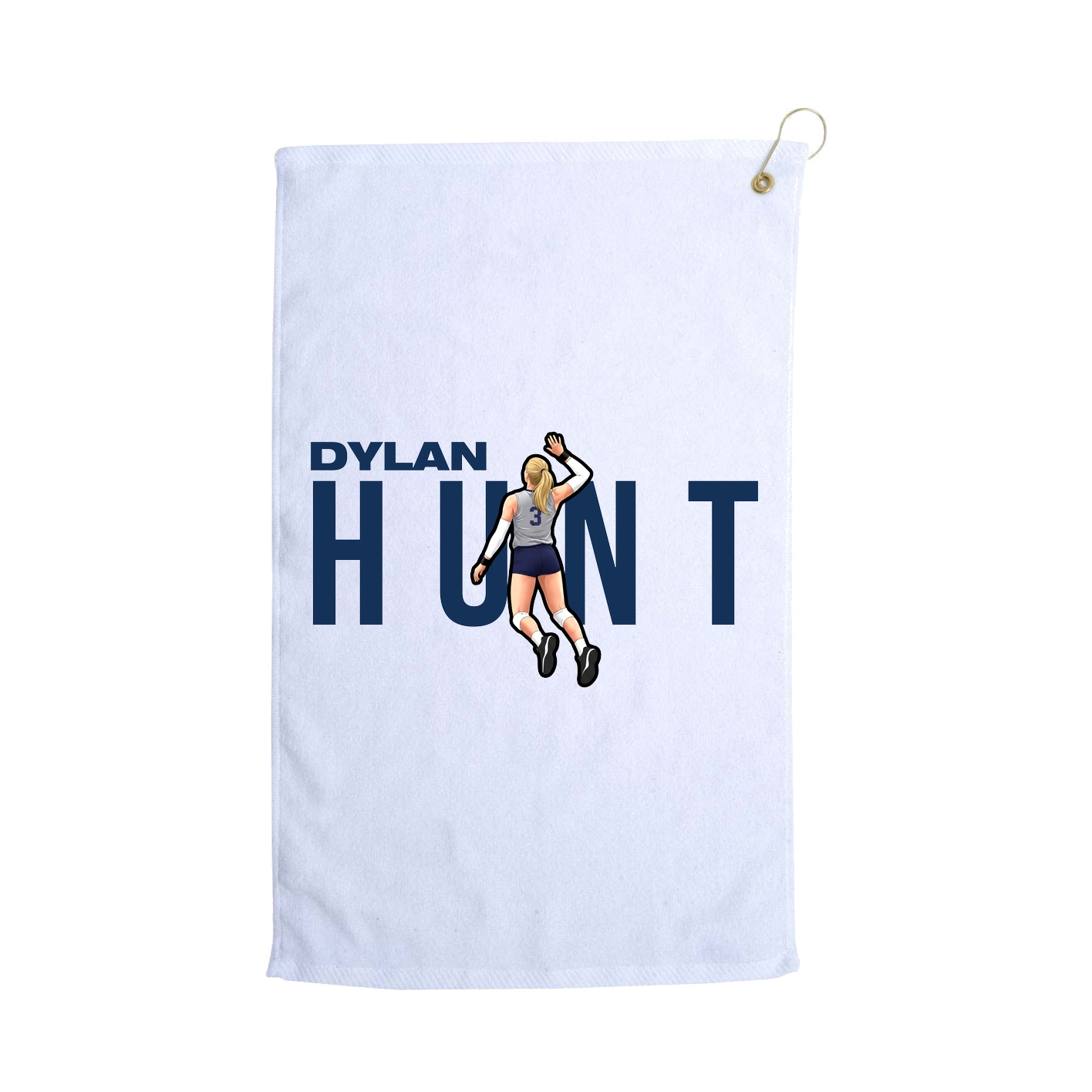 Golf Towel — Player Name in White