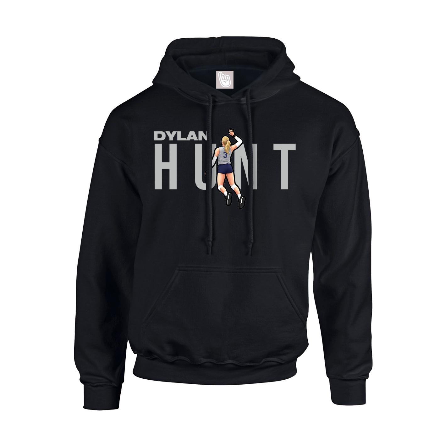 Youth Hoodie — Player Name in Black