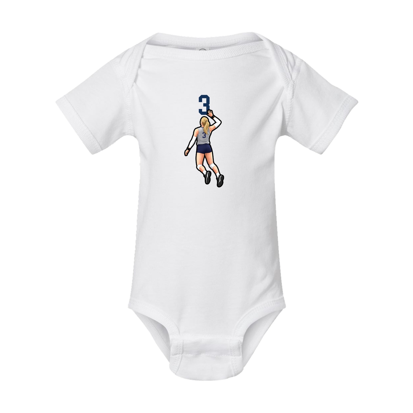 Baby Onesie — Number Top in White