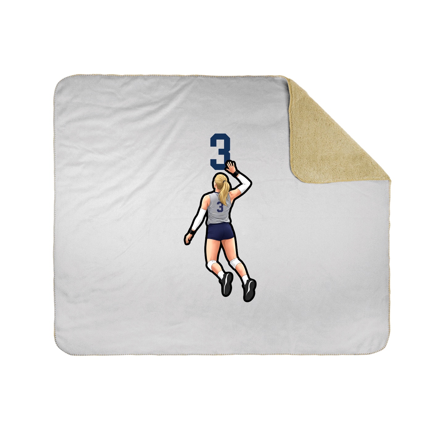 Throw Blanket — Number Top in White