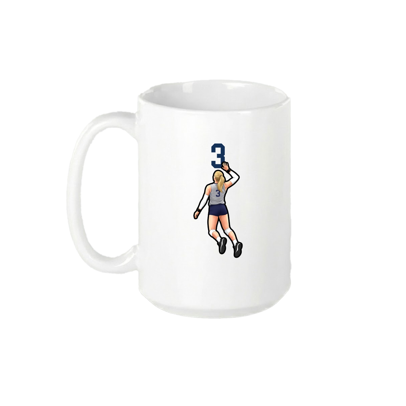 15oz Coffee Mug — Number Top in White