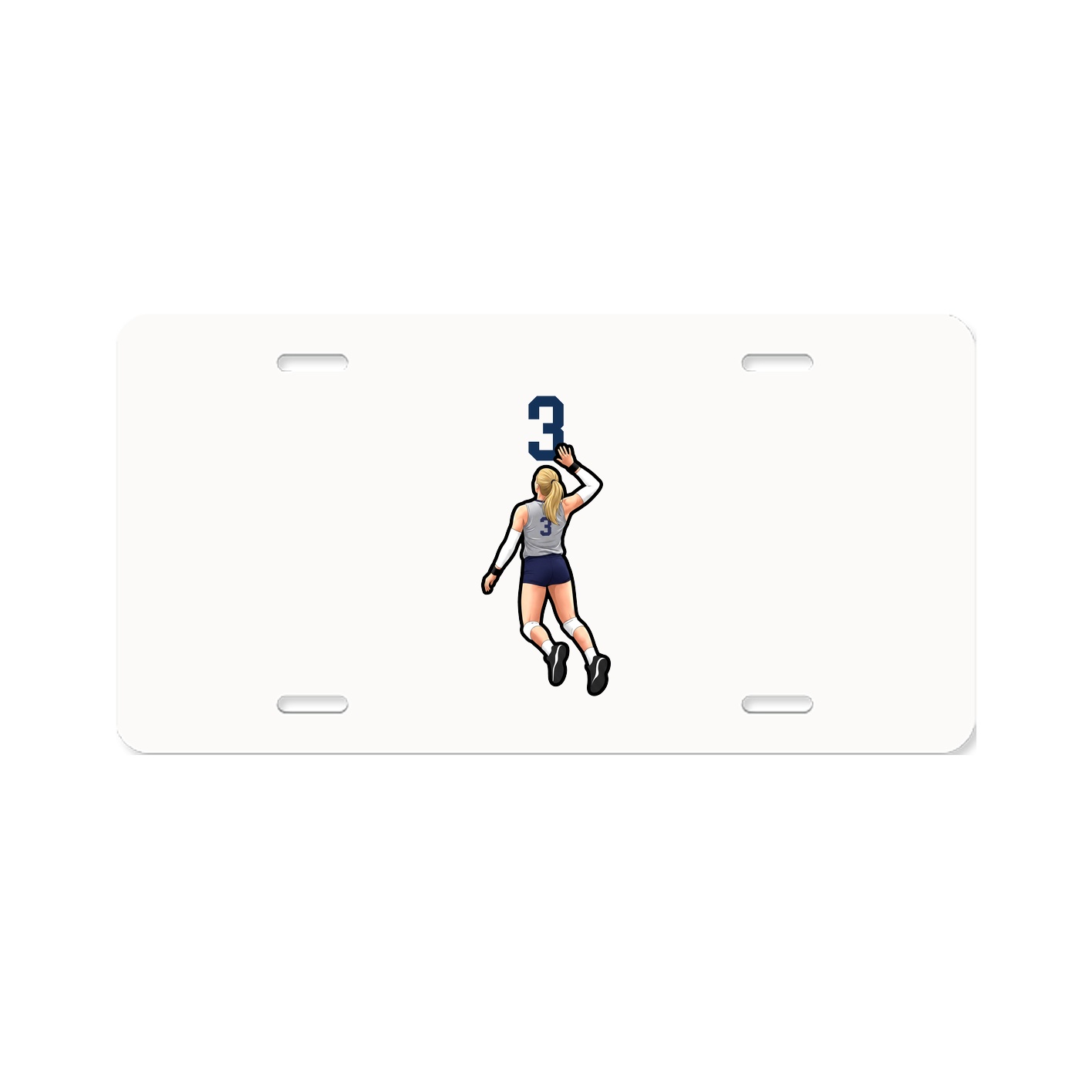 License Plate — Number Top in Classic