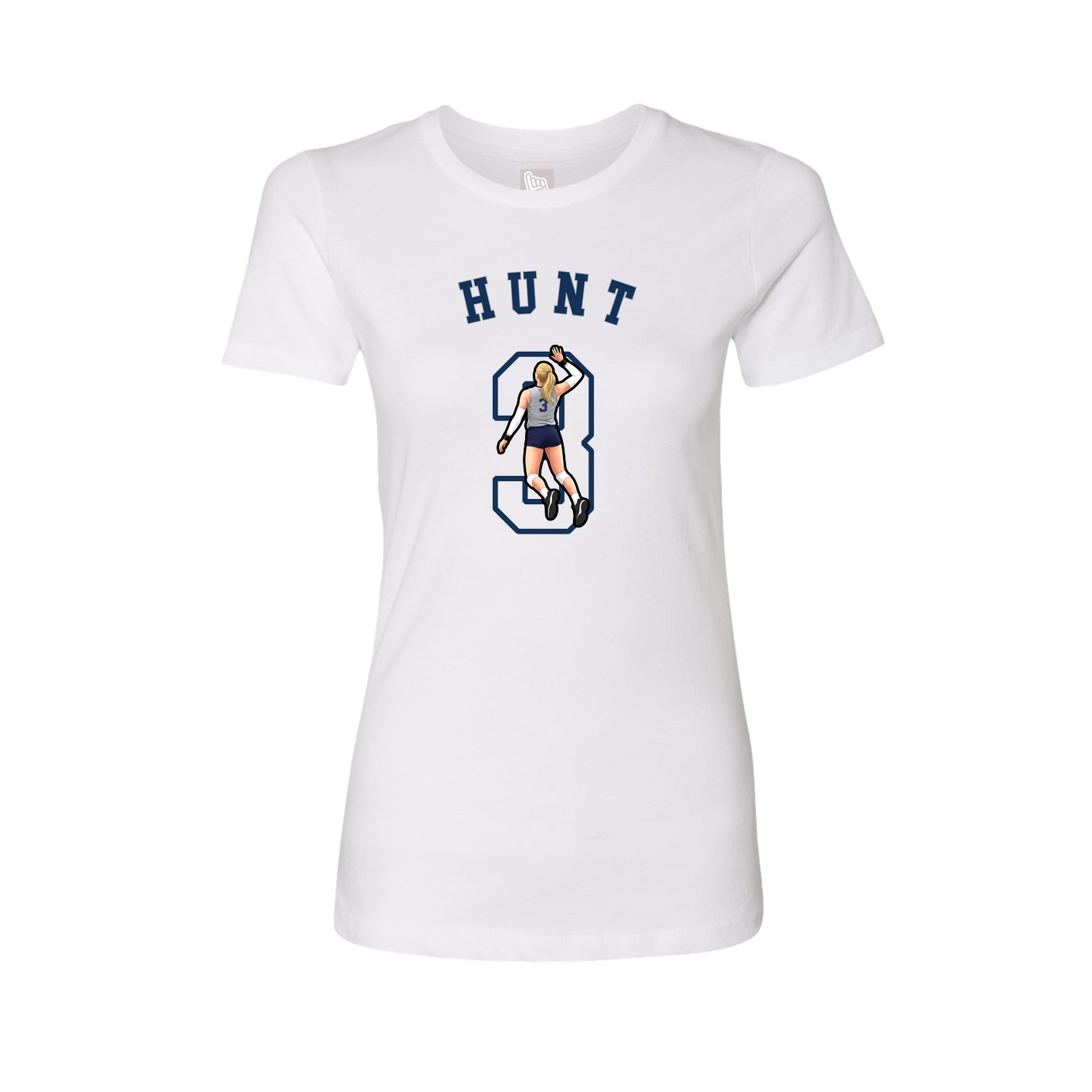 Fitted Women's Tee — Shirsey Arch in White