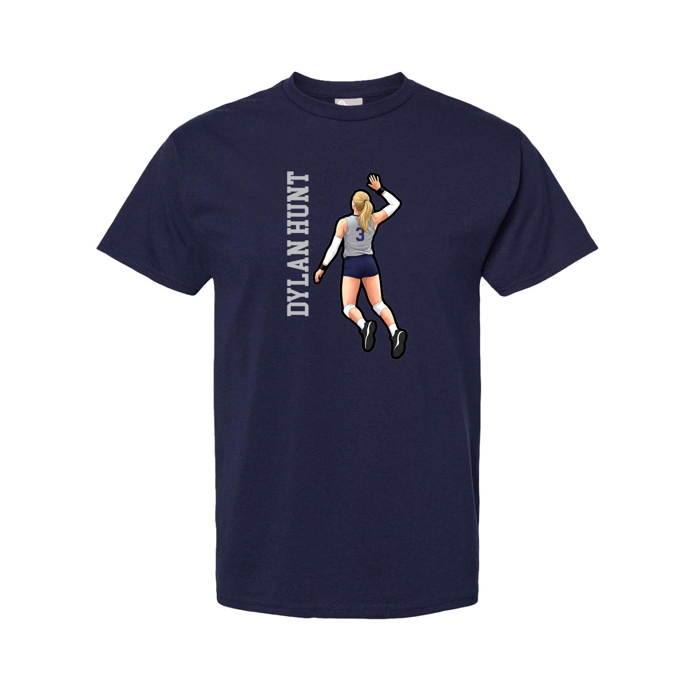 Youth Tee — Name Vertical in Navy