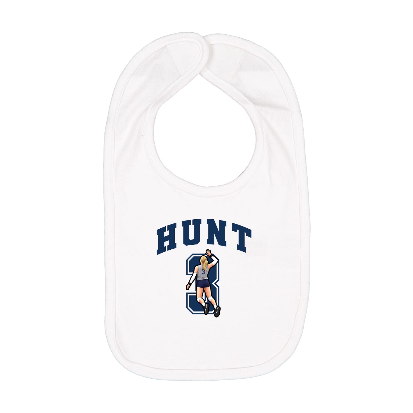 Infant Bib — Number in White