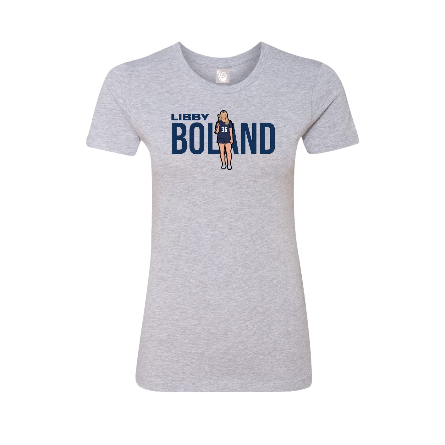 Womens Tee — Player Name in Grey