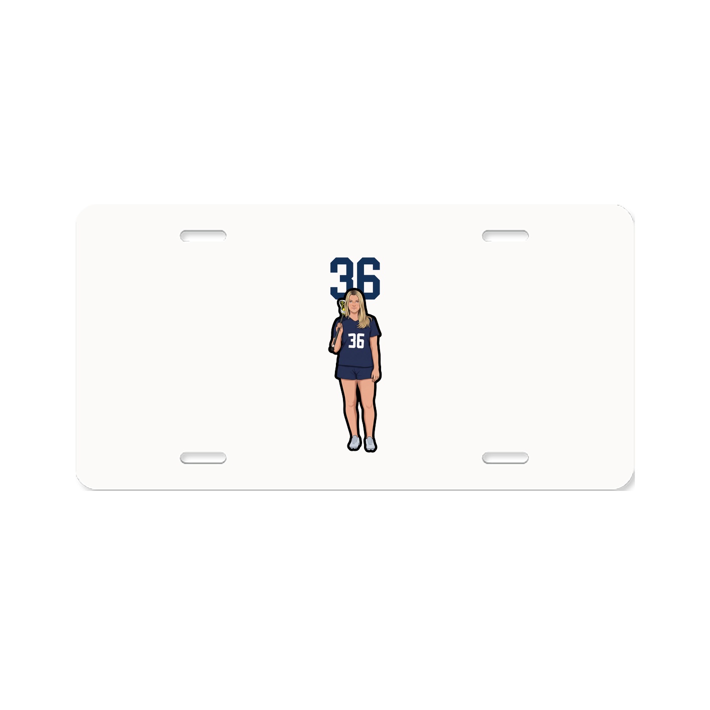 License Plate — Number Top in Classic
