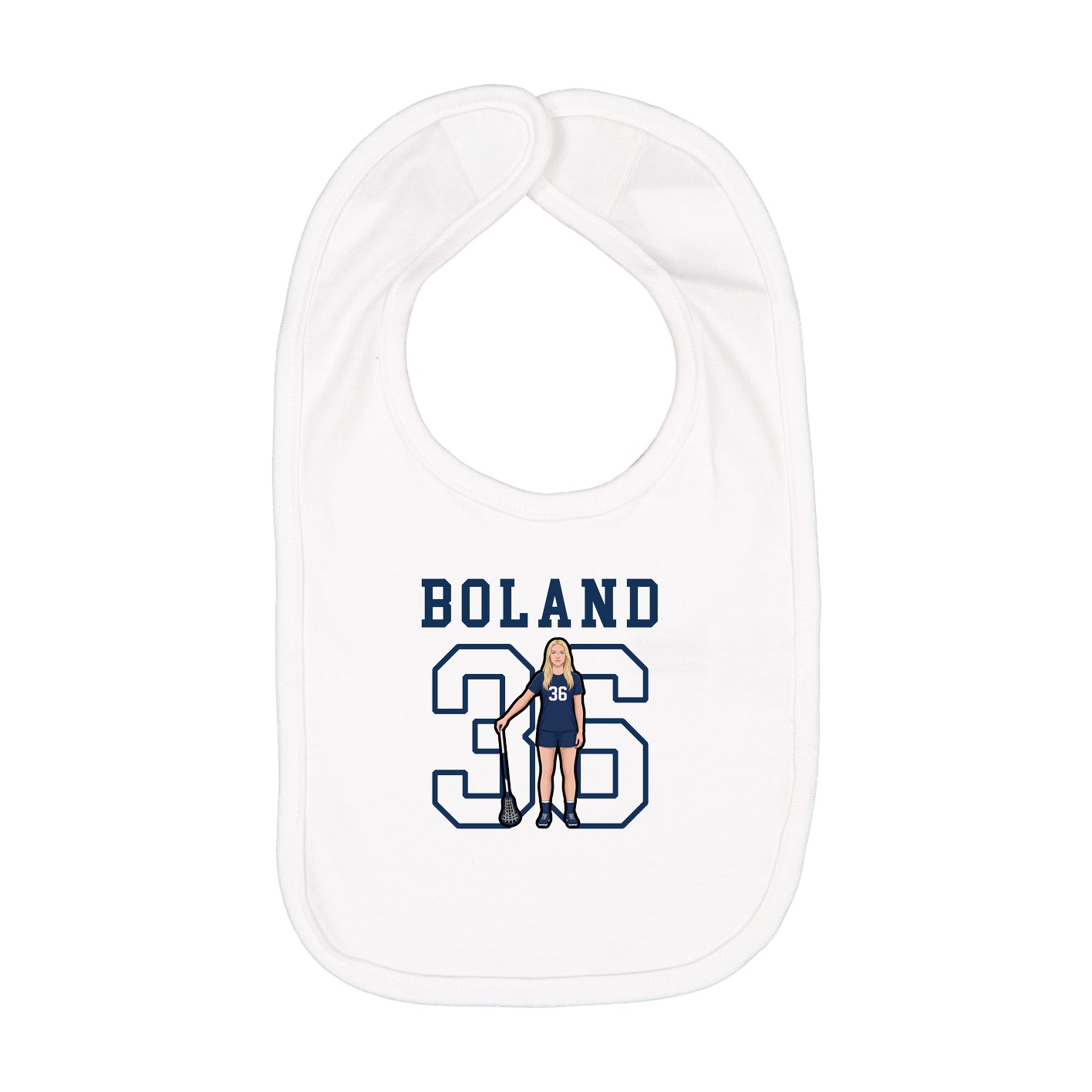Infant Bib — Shirsey in White