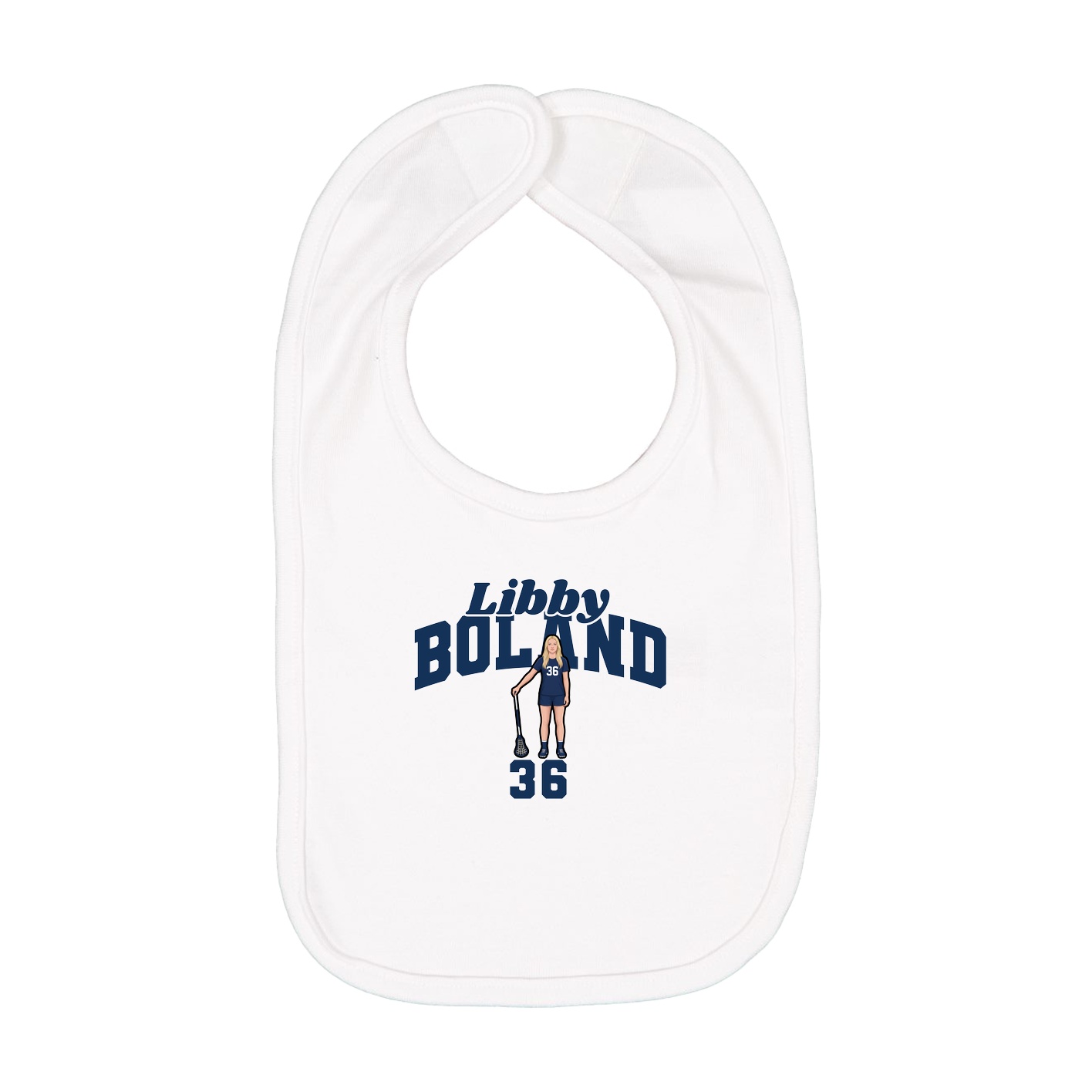 Infant Bib — Signature Arch in White