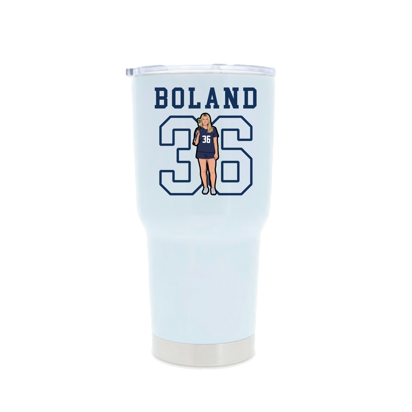 30oz Stainless Steel Tumbler — Shirsey in White