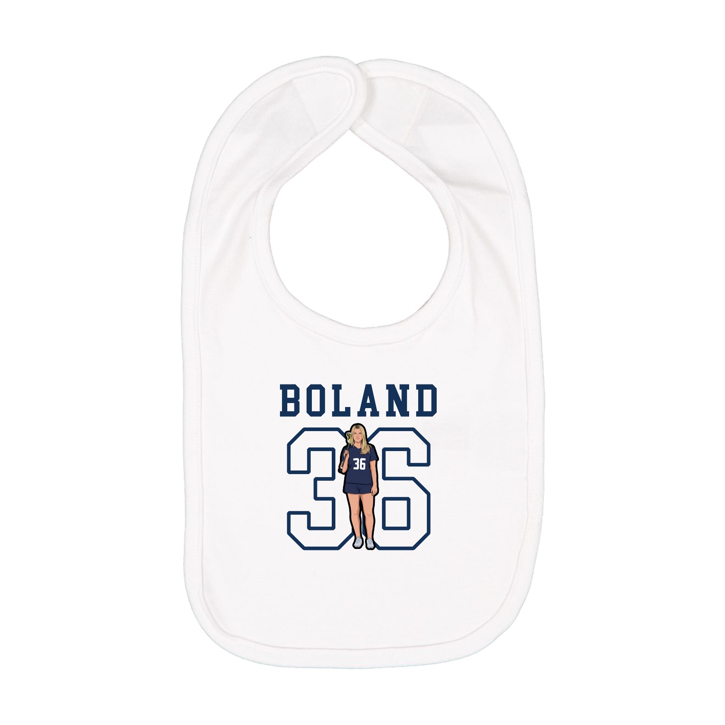 Infant Bib — Shirsey in White