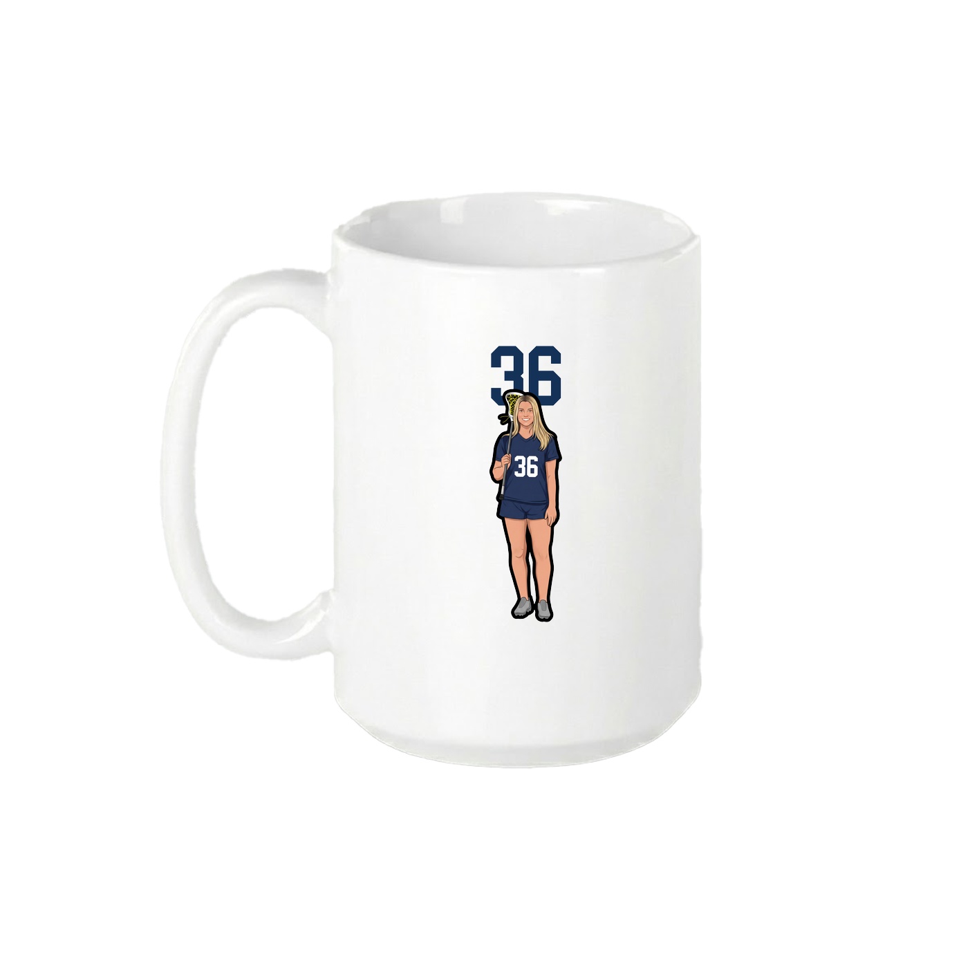 15oz Coffee Mug — Number Top in White