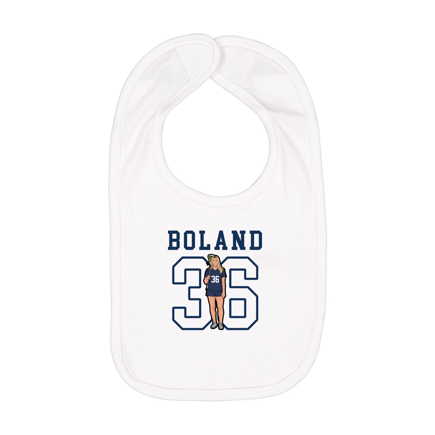 Infant Bib — Shirsey in White