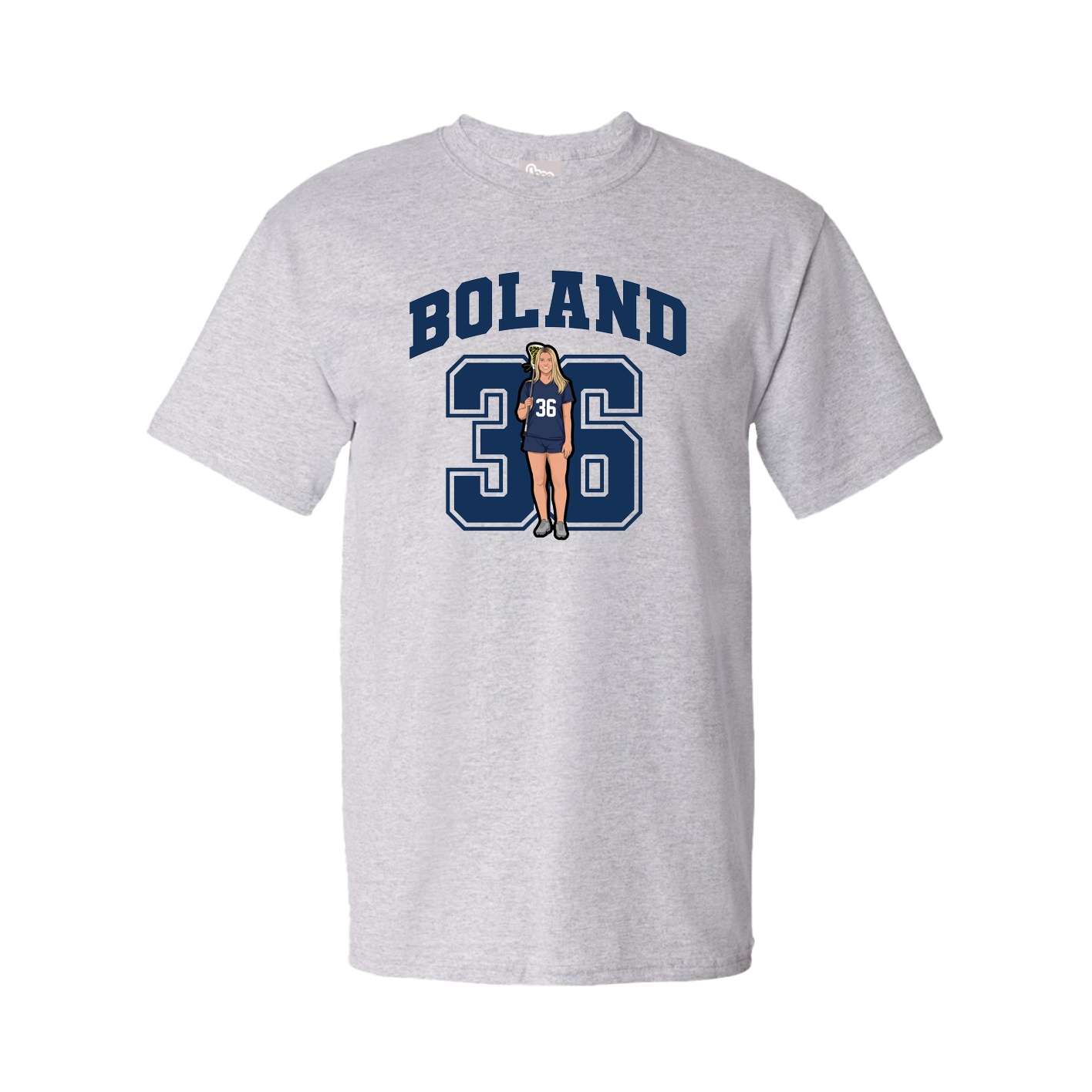 Youth Tee — Number in Grey
